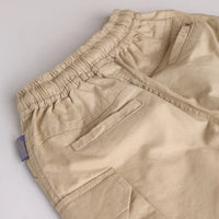 Boys Khaki Printed Short Sleeves Shirt With Cargo Shorts Sets Sets