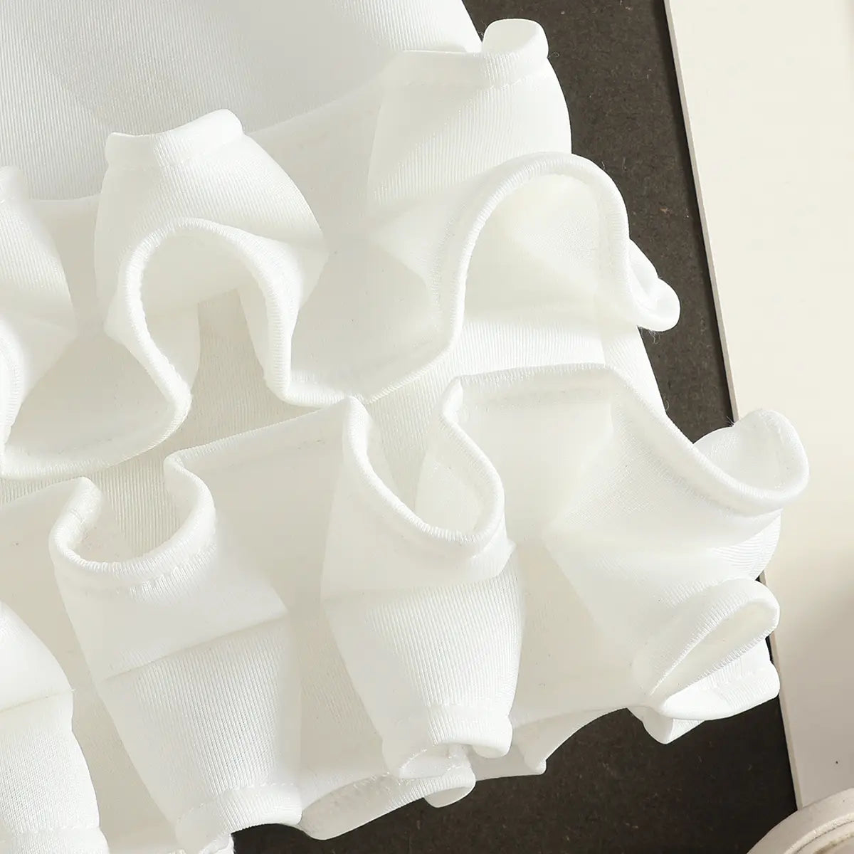 Girls White Sleeveless Large Bow Applique A-line Party Wear Dress Party Dresses
