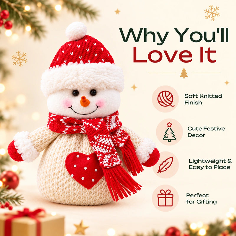 Knitted Snowman Christmas Gift Bag Trending Accessories