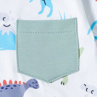 Boys Dinosaur Print Short Sleeves T-shirt With Shorts Set Sets   