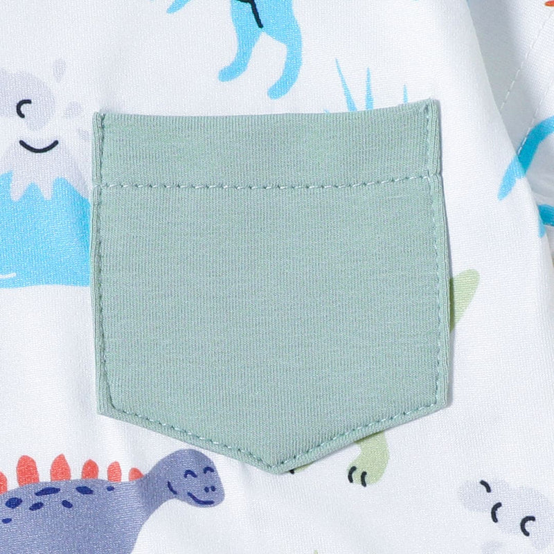 Boys Dinosaur Print Short Sleeves T-shirt With Shorts Set Sets   