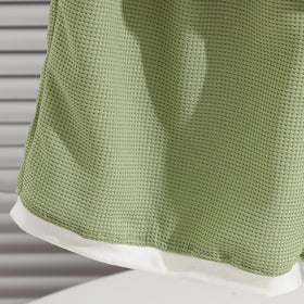 Boys Olive Green Colour-blocked T-Shirt & Shorts Co-ord Sets Sets