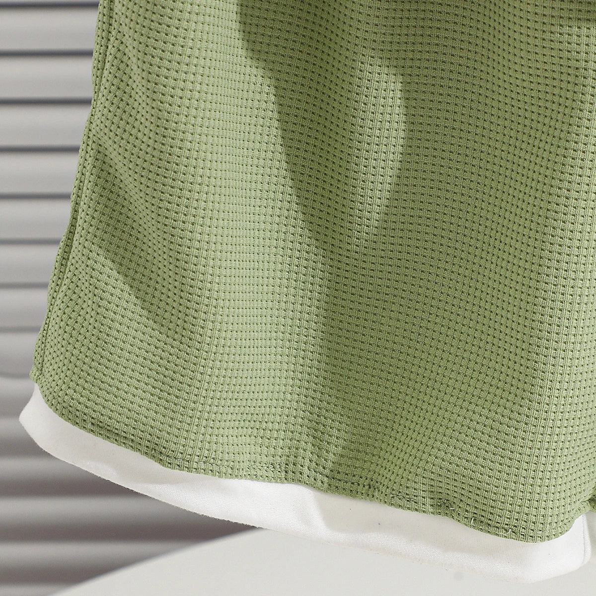Boys Olive Green Colour-blocked T-Shirt & Shorts Co-ord Sets Sets