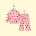 Girls Pink Heart Printed Sweatshirt & Pants Co-ord Sets Sets Pink 1-2 Y