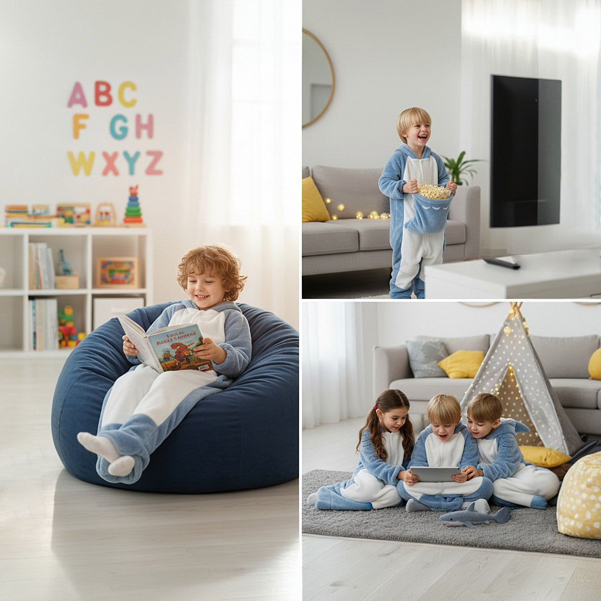 Baby Light Blue Hooded Shark-Shape Sleeping Bag Trending Accessories
