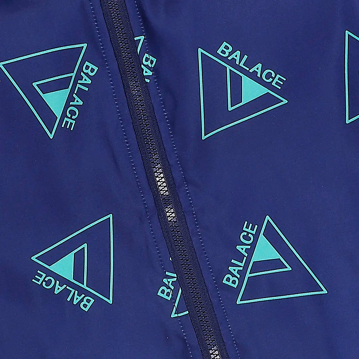 Boys Blue Triangle Printed Reversible Hooded Zipper Jacket Coats & Jackets