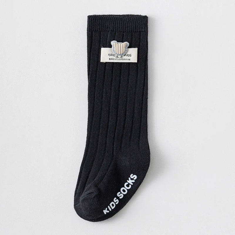 Pack of 6 Boys Multicolour Bear Applique Calf Length Cotton Socks Socks