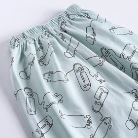 Boys Olive Typographic Printed T-Shirt With Elasticated Shorts Sets 2 pc. Sets