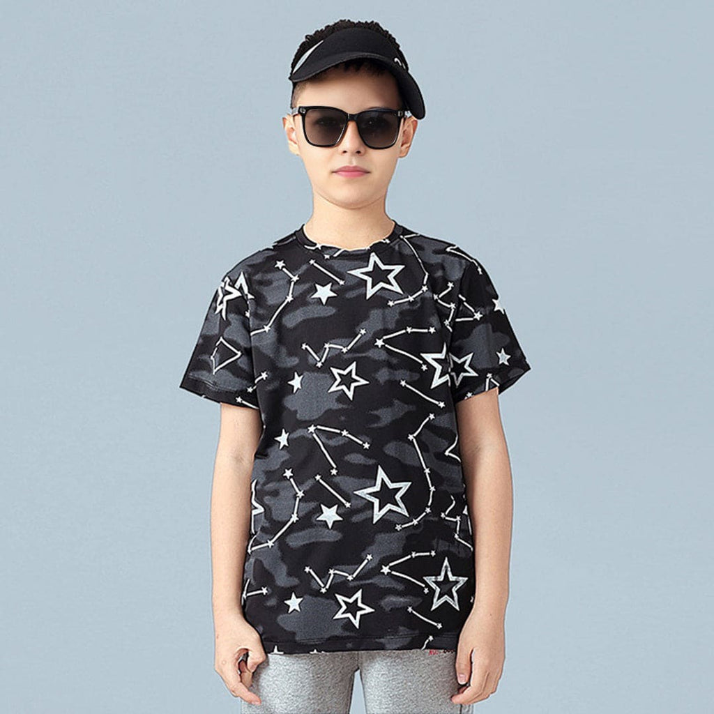 Boys Star Print Short Sleeves T-Shirt