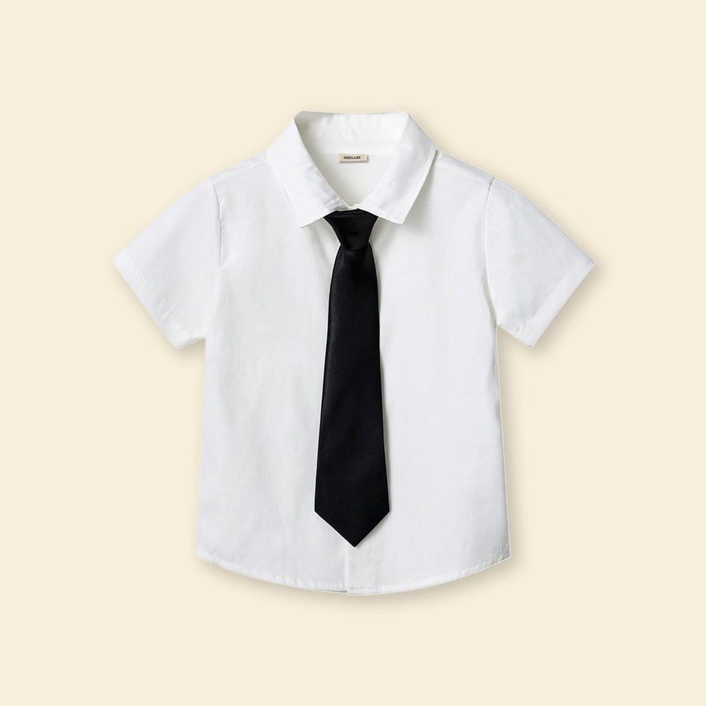 Boys Half Sleeves Shirt With Tie