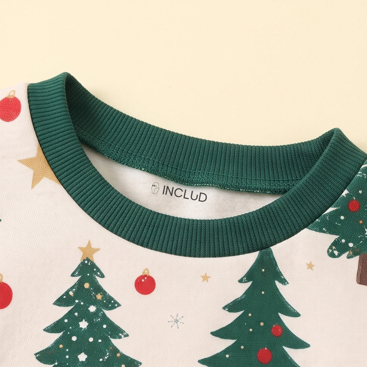 Girls Green Christmas Tree Printed Sweatshirt With Legging Sets 2 pc. Sets