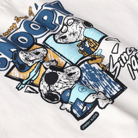 Boys Peach Graphic Printed Short Sleeves Shirt With T-Shirt And Printed Shorts Sets Sets