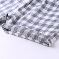 Boys Navy Blue Typographic Short Sleeve T-Shirt With Checked Shorts Sets Sets