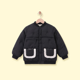 Girls Black Embroidered Long Sleeve Jacket Coats & Jackets Black 2-3 Y