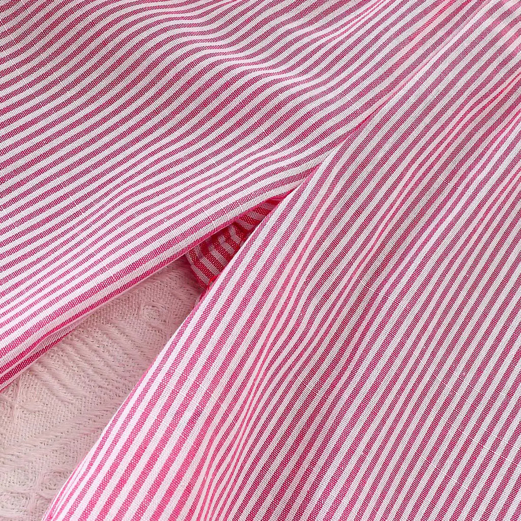 Girls Pink Stripes Peplum Top With Pant Co-ord Sets 2 pc. Sets