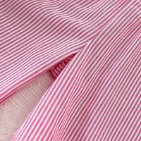 Girls Pink Stripes Peplum Top With Pant Co-ord Sets 2 pc. Sets