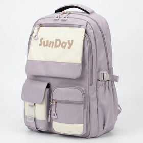Girls Lilac Multi-Pocket School Backpack Trending Accessories Lilac Onesize