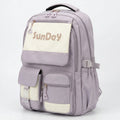 Girls Lilac Multi-Pocket School Backpack Trending Accessories Lilac Onesize