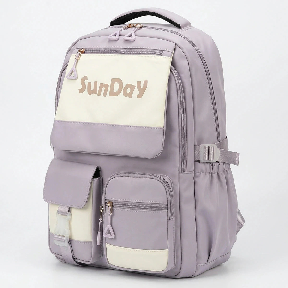Girls Lilac Multi-Pocket School Backpack Trending Accessories Lilac Onesize