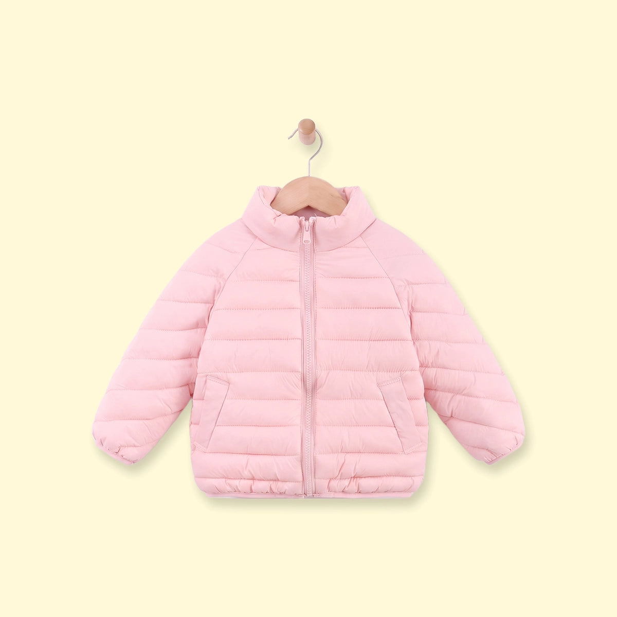 Boys Light Pink Long Sleeve Zip-Up Puffer Jacket Coats & Jackets Light Pink 1-2 Y
