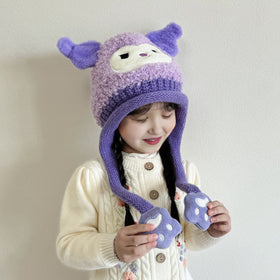 Kids Warm Animated Embroidered Beanie Cap Trending Accessories