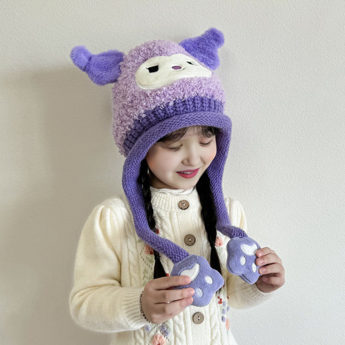 Kids Warm Animated Embroidered Beanie Cap Trending Accessories