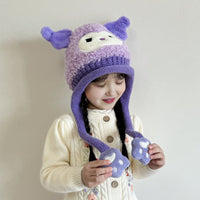 Kids Warm Animated Embroidered Beanie Cap Trending Accessories