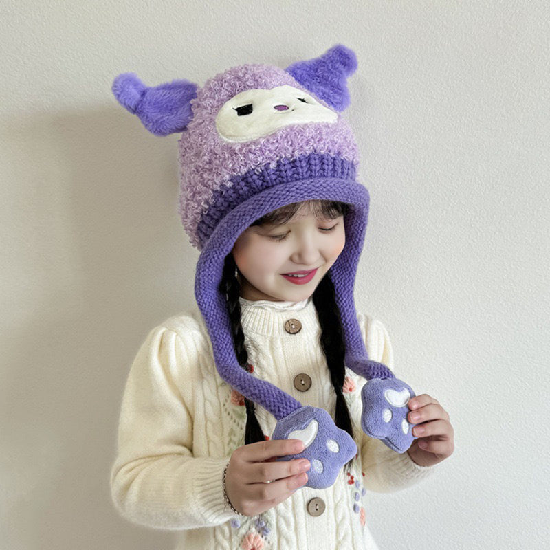 Kids Warm Animated Embroidered Beanie Cap Trending Accessories