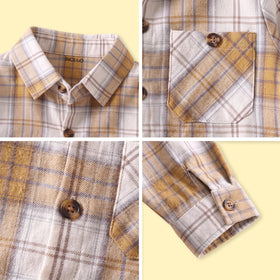 Boys Multicolor Checked Long Sleeve Shirt Shirts