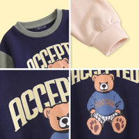 Boys Navy Blue Typographic Long Sleeve Sweatshirt Sweatshirts & Hoodies