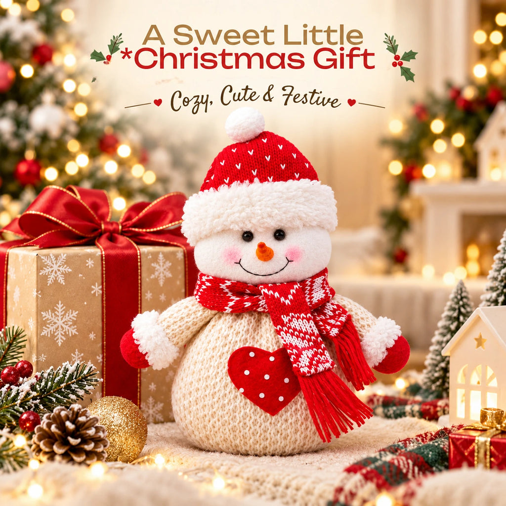 Knitted Snowman Christmas Gift Bag Trending Accessories
