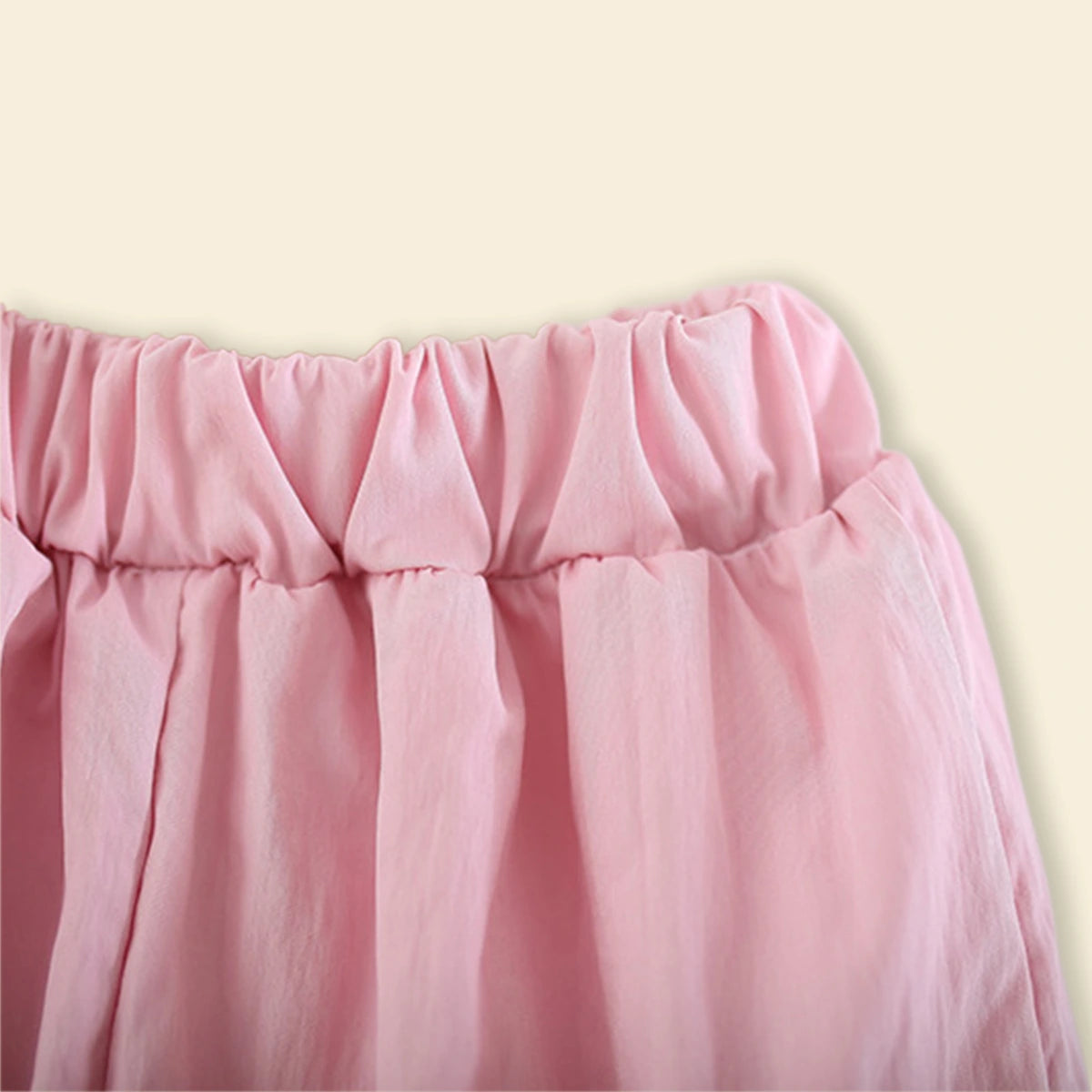 Girls Light Pink Candy Applique Top With Shorts Sets Sets
