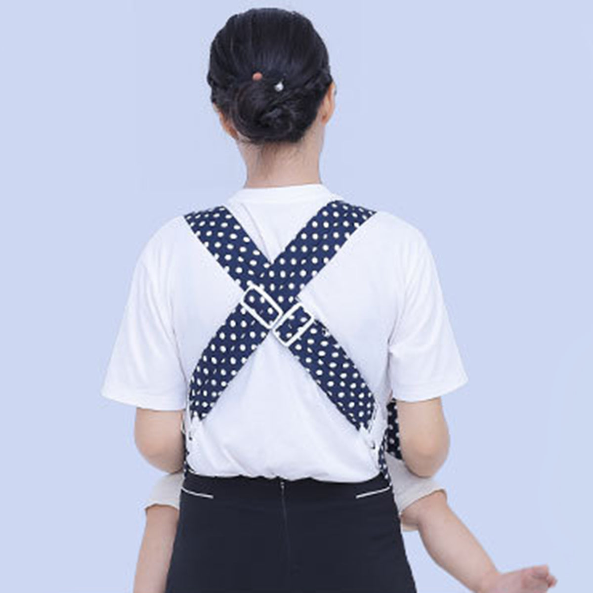 Baby Navy Blue Polka Dot Carrier with Four Clips Trending Accessories