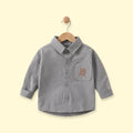 Boys Grey Embroidered Long Sleeve Shirt Shirts Grey 1-2 Y