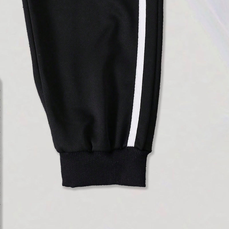 Boys White Football Printed Sweatshirt With joggers Sets 2 pc. Sets