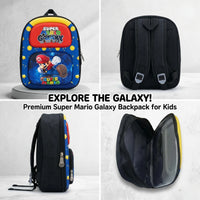 Boys Blue Super Mario Galaxy Hard-Shell School Backpack Trending Accessories