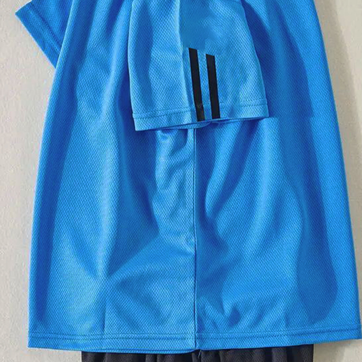 Boys Blue Solid Summer Short Sleeves T-shirt with Shorts Set 2 pc. Sets