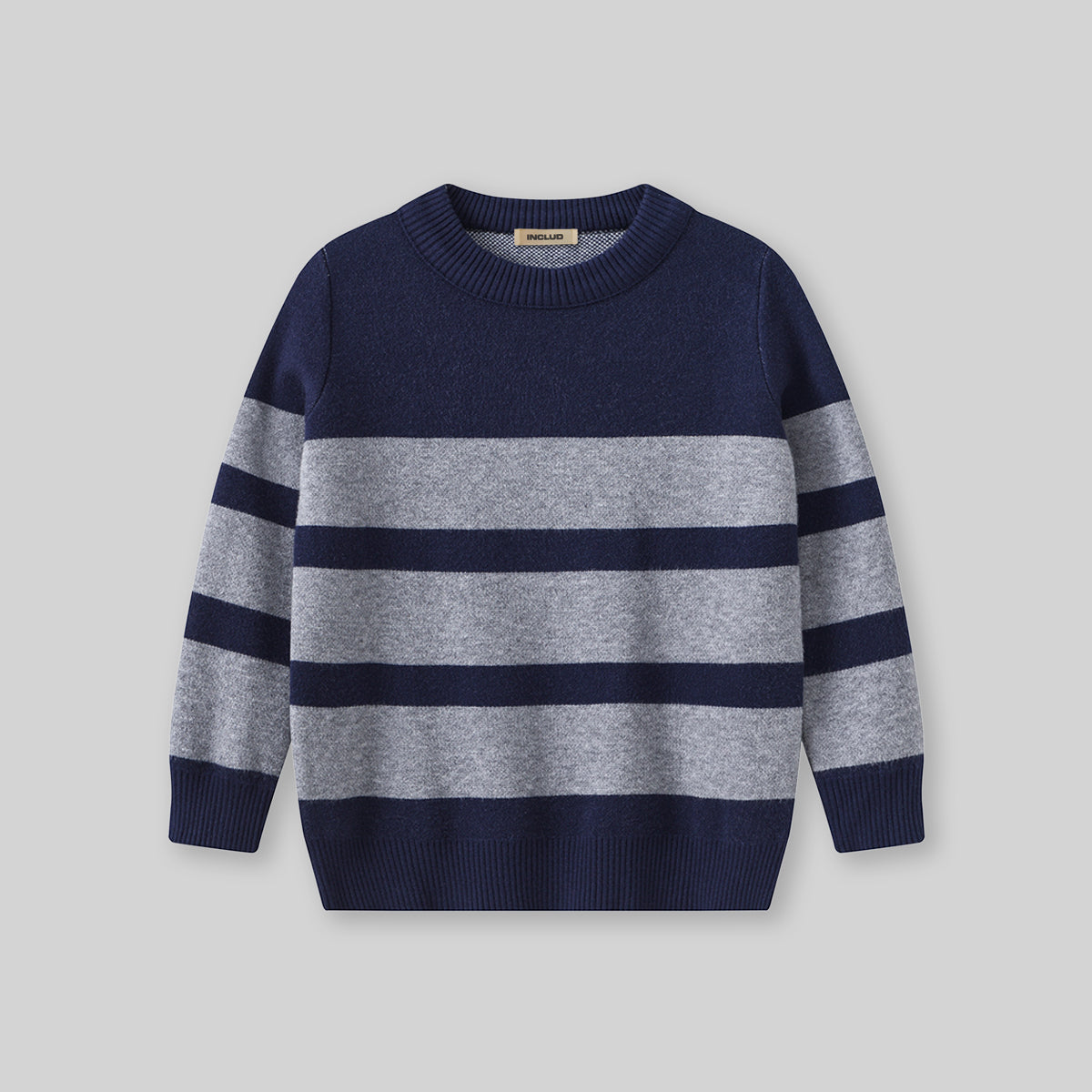 Boys Dark Blue Stripes Pullover Winter Sweater Sweaters & Cardigans