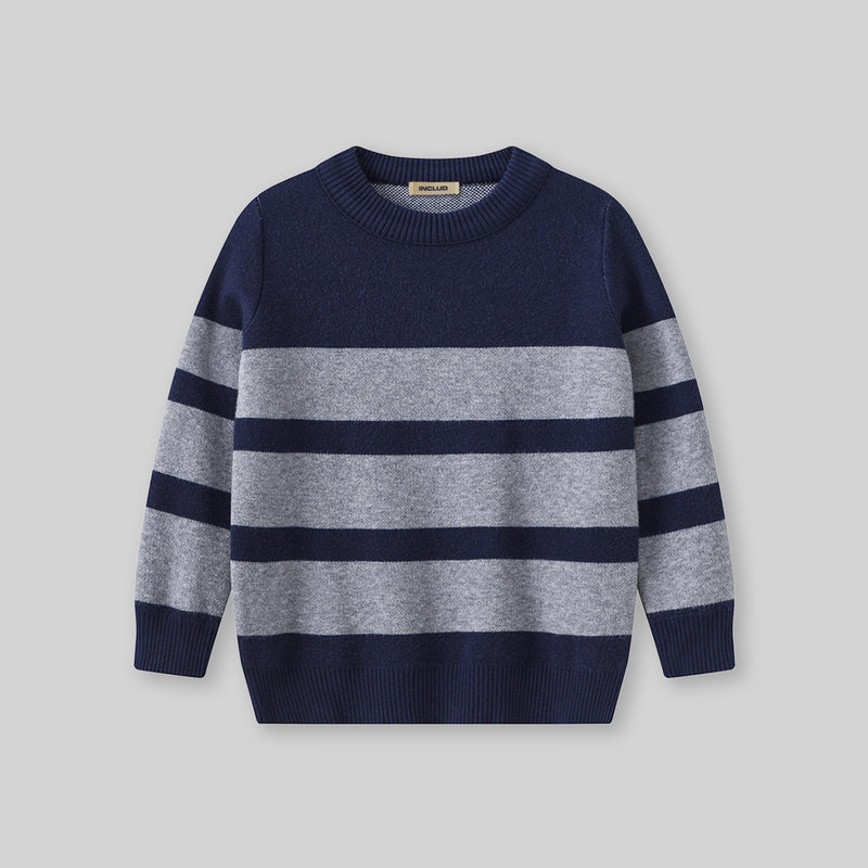 Boys Dark Blue Stripes Pullover Winter Sweater Sweaters & Cardigans