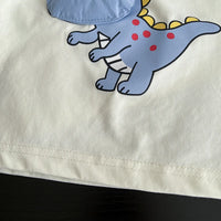 Boys Blue Dinosaur Printed T-Shirt With Shorts Sets Sets
