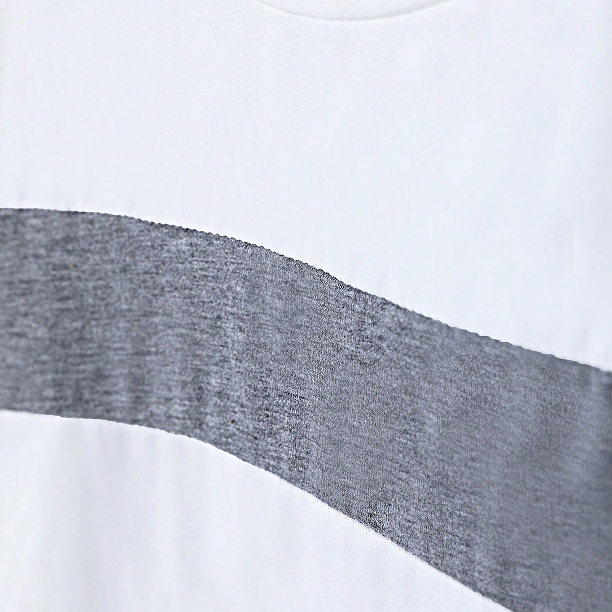 Boys White Long Sleeve Round Neck Color-blocked T-Shirt Tshirts