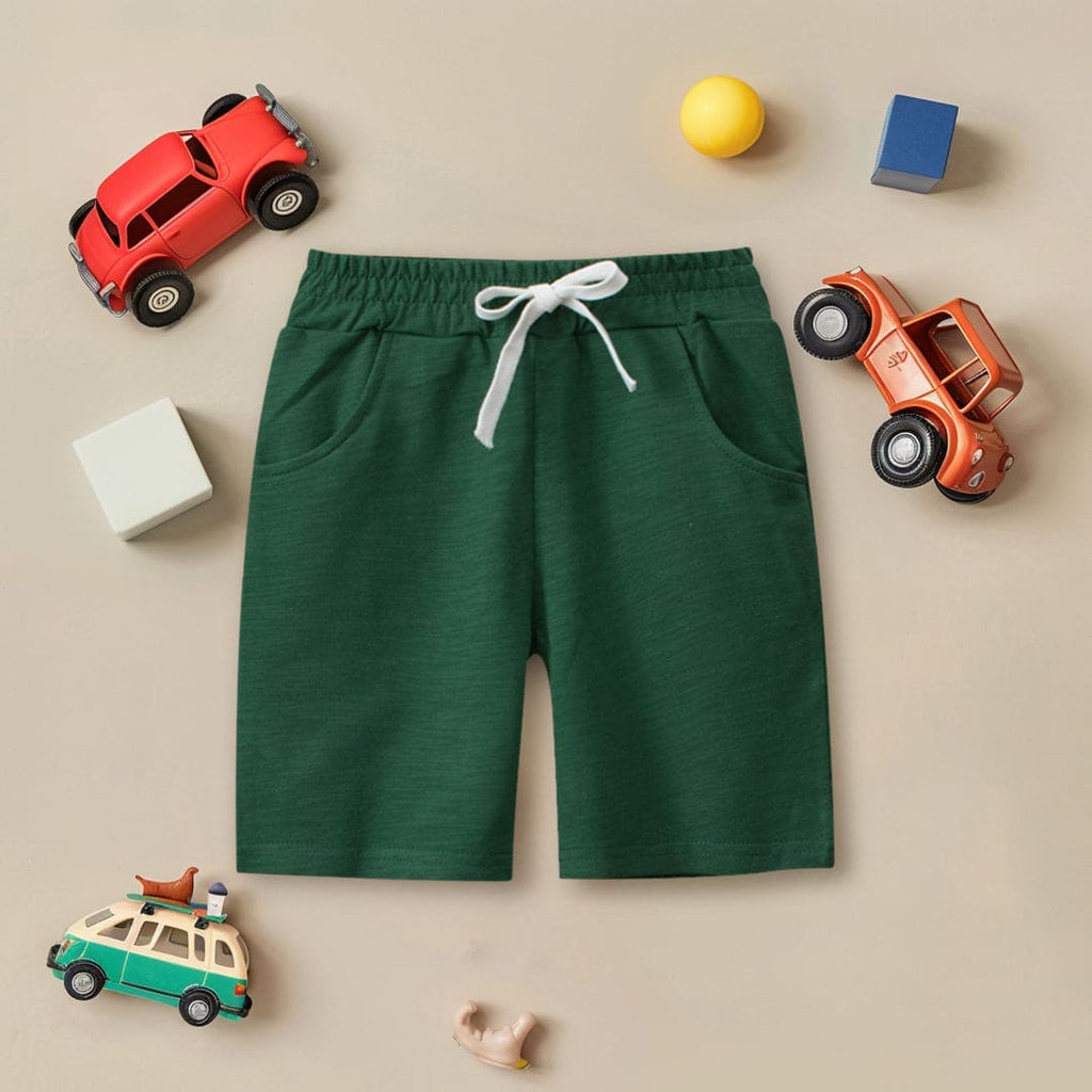 Boys Elasticated Regular Shorts Shorts Bottle Green 1-2 Y