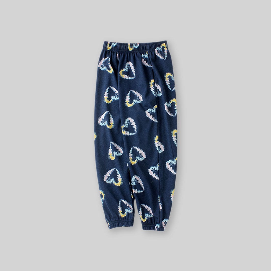 Girls Printed Harem Pants Leggings & Tights Dark Blue 6-7 Y 