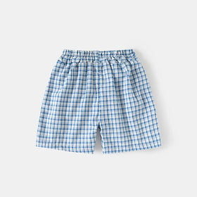 Boys Blue Checked Short Sleeves Shirt & Shorts Co-ord Sets Sets