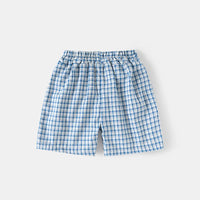 Boys Blue Checked Short Sleeves Shirt & Shorts Co-ord Sets Sets