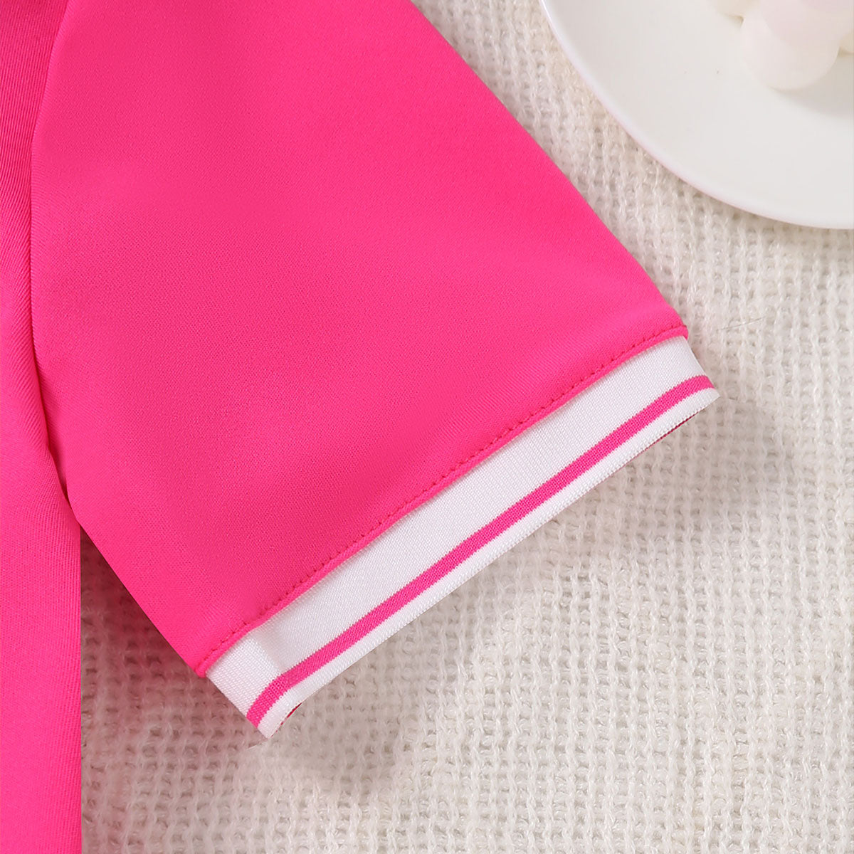 Girls Fuchsia Short Sleeves Tennis Dress Casual Dresses
