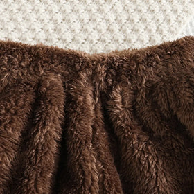 Girls Brown Polar Fleece Hooded Jacket With Jogger Co-ord Sets Sets