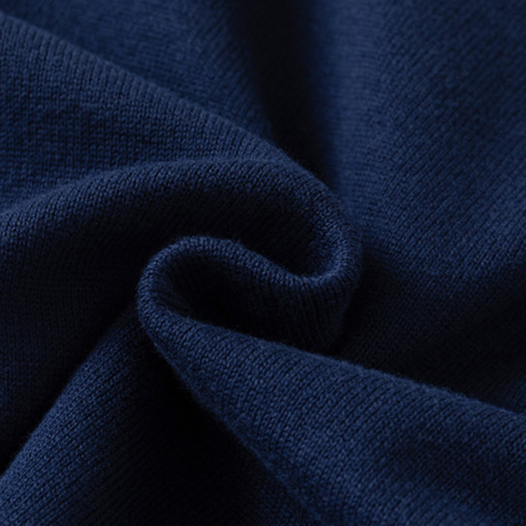 Boys Navy Blue Cardigan With Self-Design Car Patterns Sweaters & Cardigans