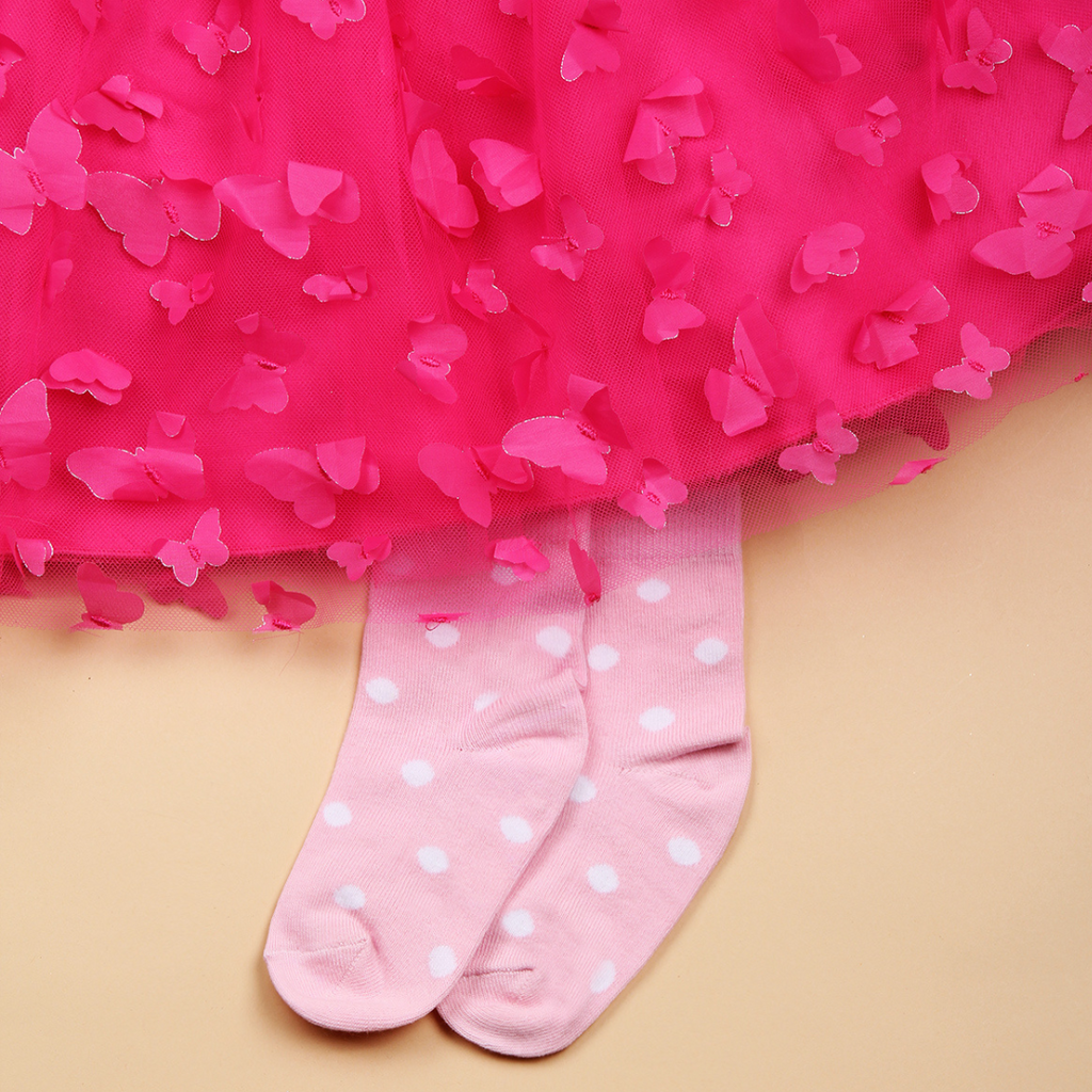 Girls Butterfly Applique Partywear Dress Gift Hamper Party Dresses