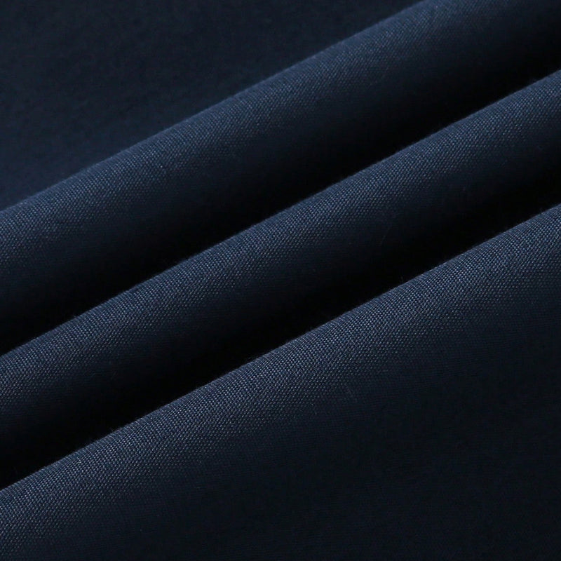 Boys Navy Blue Long Sleeves Contrast Inner Cuffs Shirt Shirts